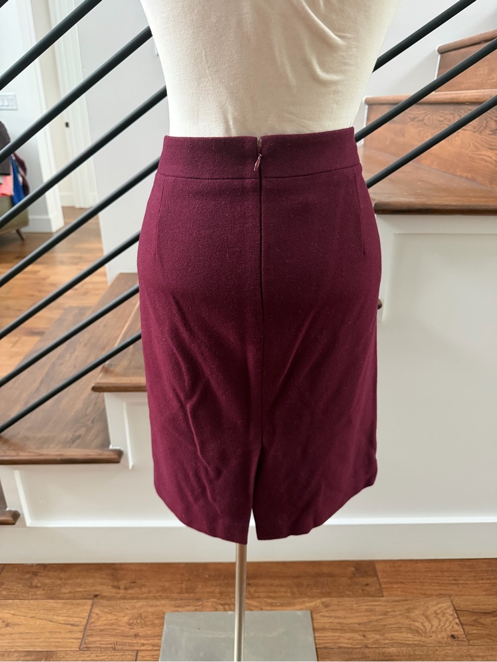 J.Crew Burgundy The Pencil Skirt - Picture 2 of 5